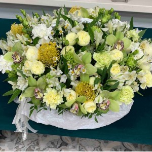 Корзина цветочная "Полярная ночь"